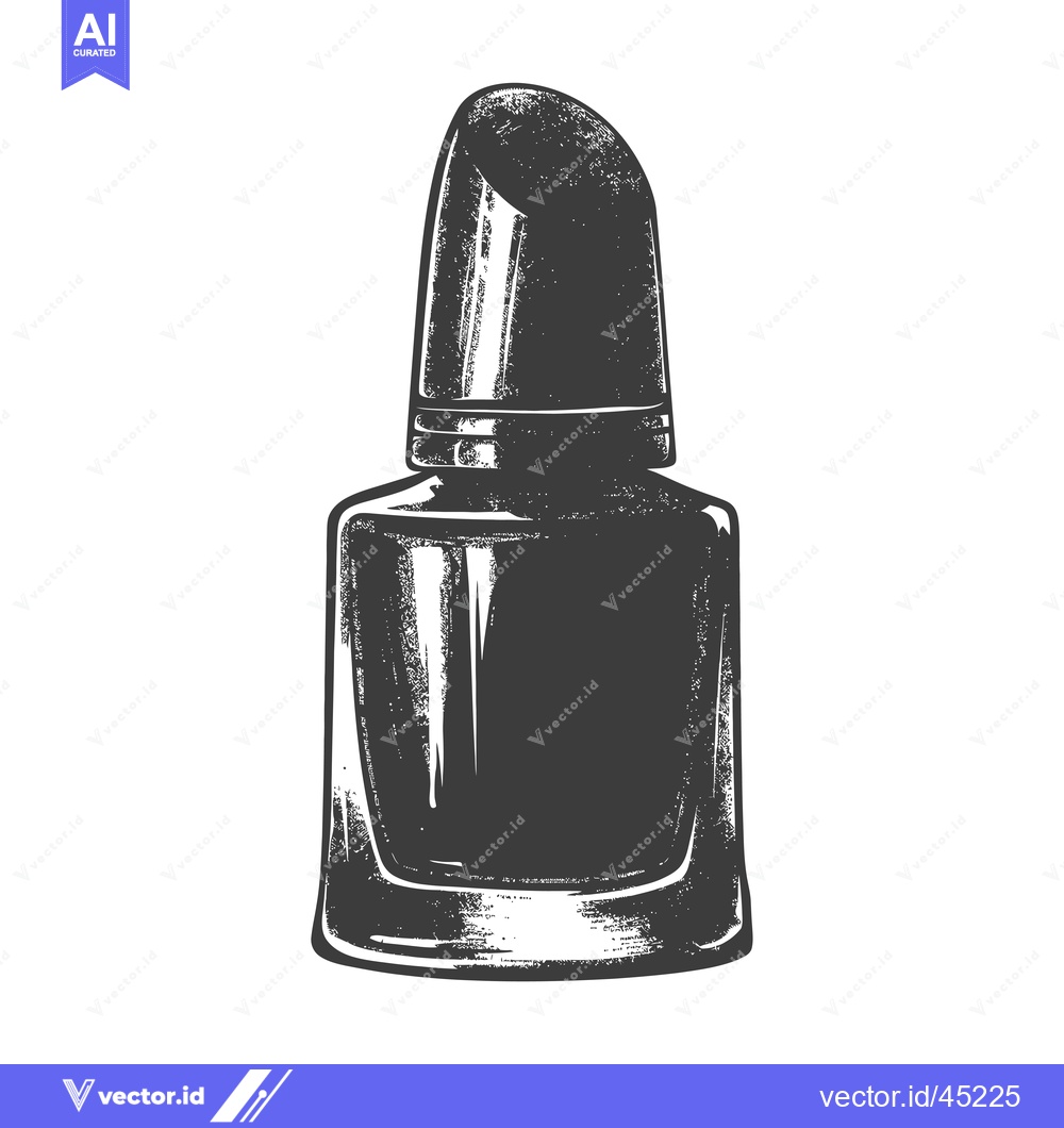 Premium Vector of Hand-Drawn Illustration of a Nail Polish Bottle