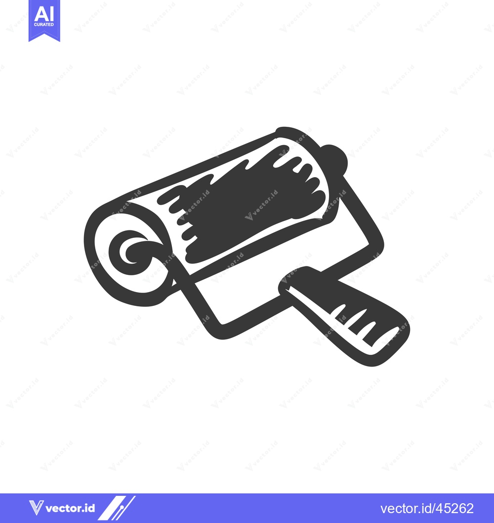 Premium Vector of Hand-drawn illustration of a paint roller