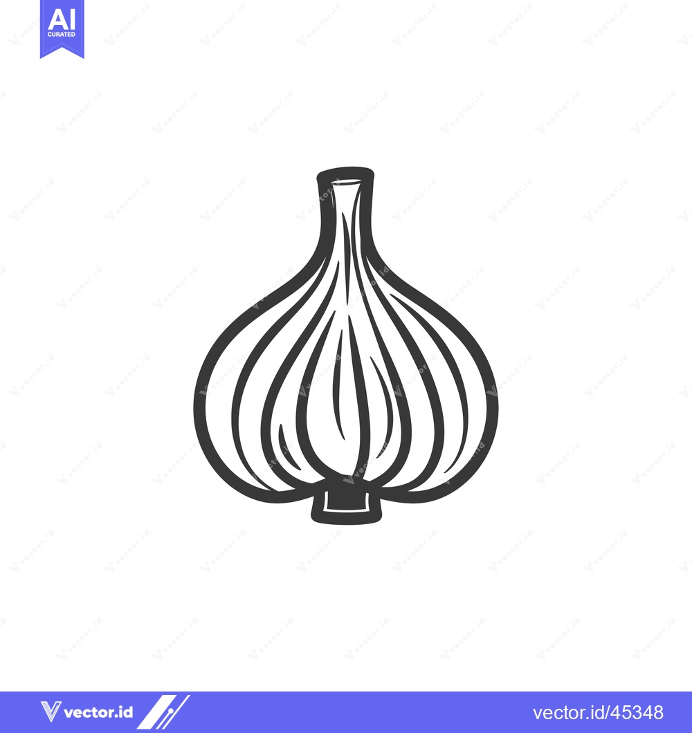 Premium Vector dari Hand-Drawn Illustration of a Single Garlic Bulb