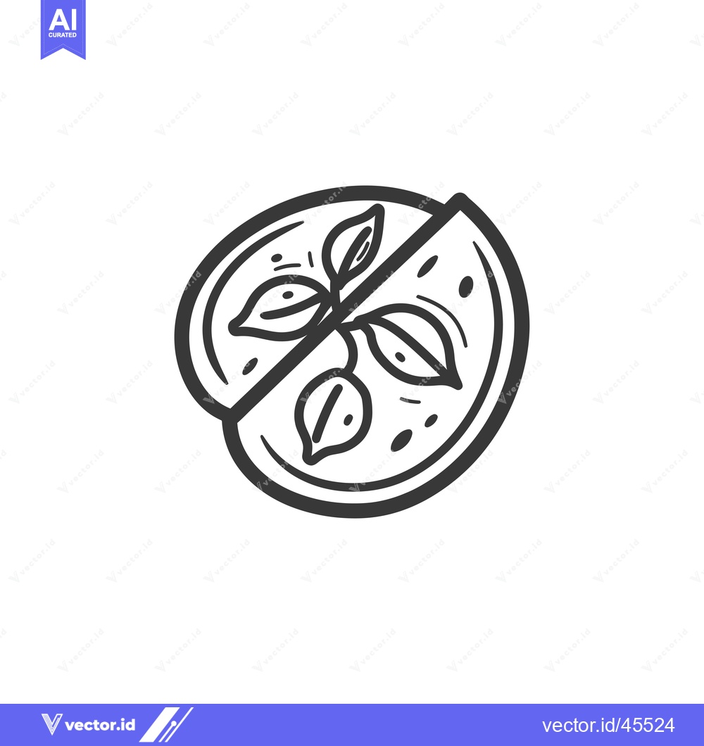 Premium Vector dari Hand Drawn Illustration of a Split Tomato with Leaves