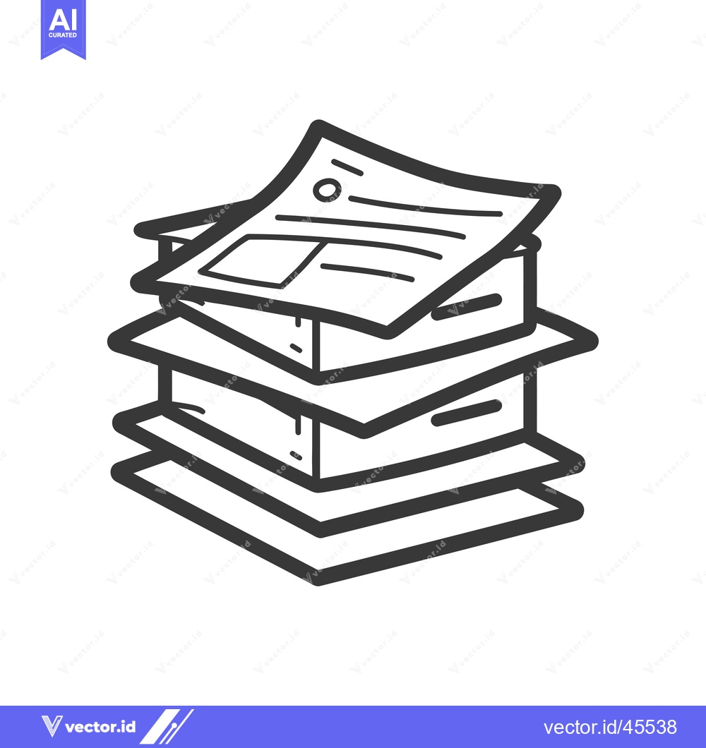 Premium Vector dari Hand-drawn illustration of a stack of papers