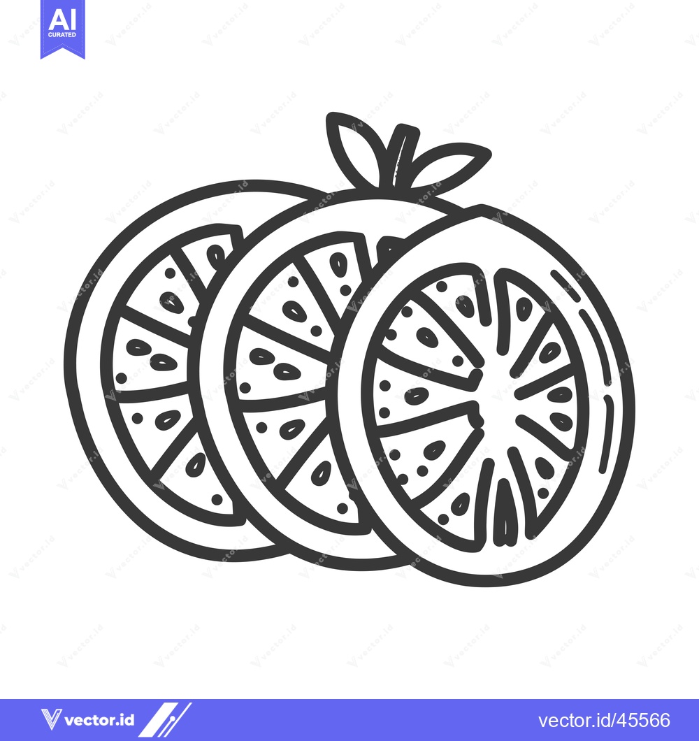 Premium Vector of Hand-drawn Illustration of a Tomato Sliced in Half