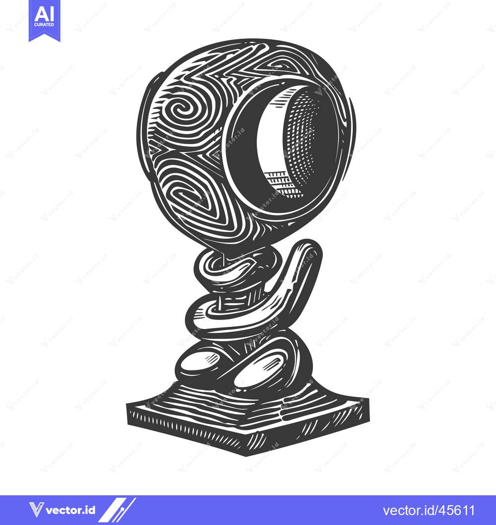 Premium Vector of Hand-drawn illustration of a vintage webcam with intricate details