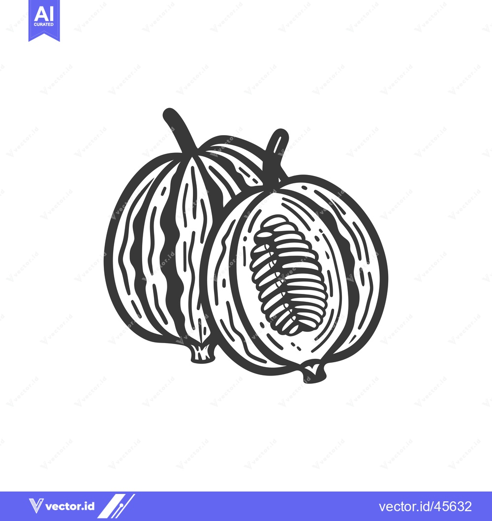 Premium Vector dari Hand-Drawn Illustration of a Whole and Half Gooseberry