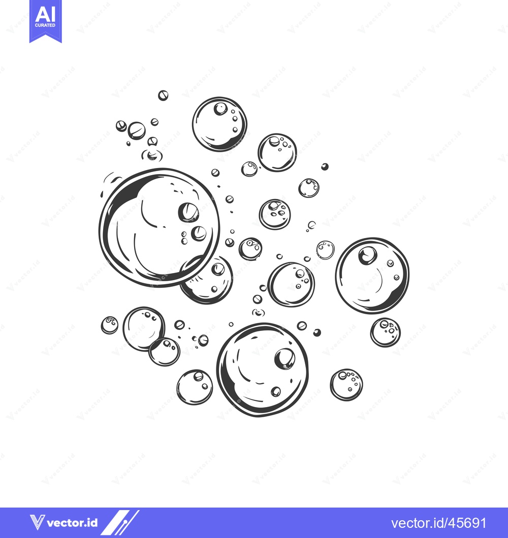 Premium Vector dari Hand-drawn Illustration of Bubbles in Liquid