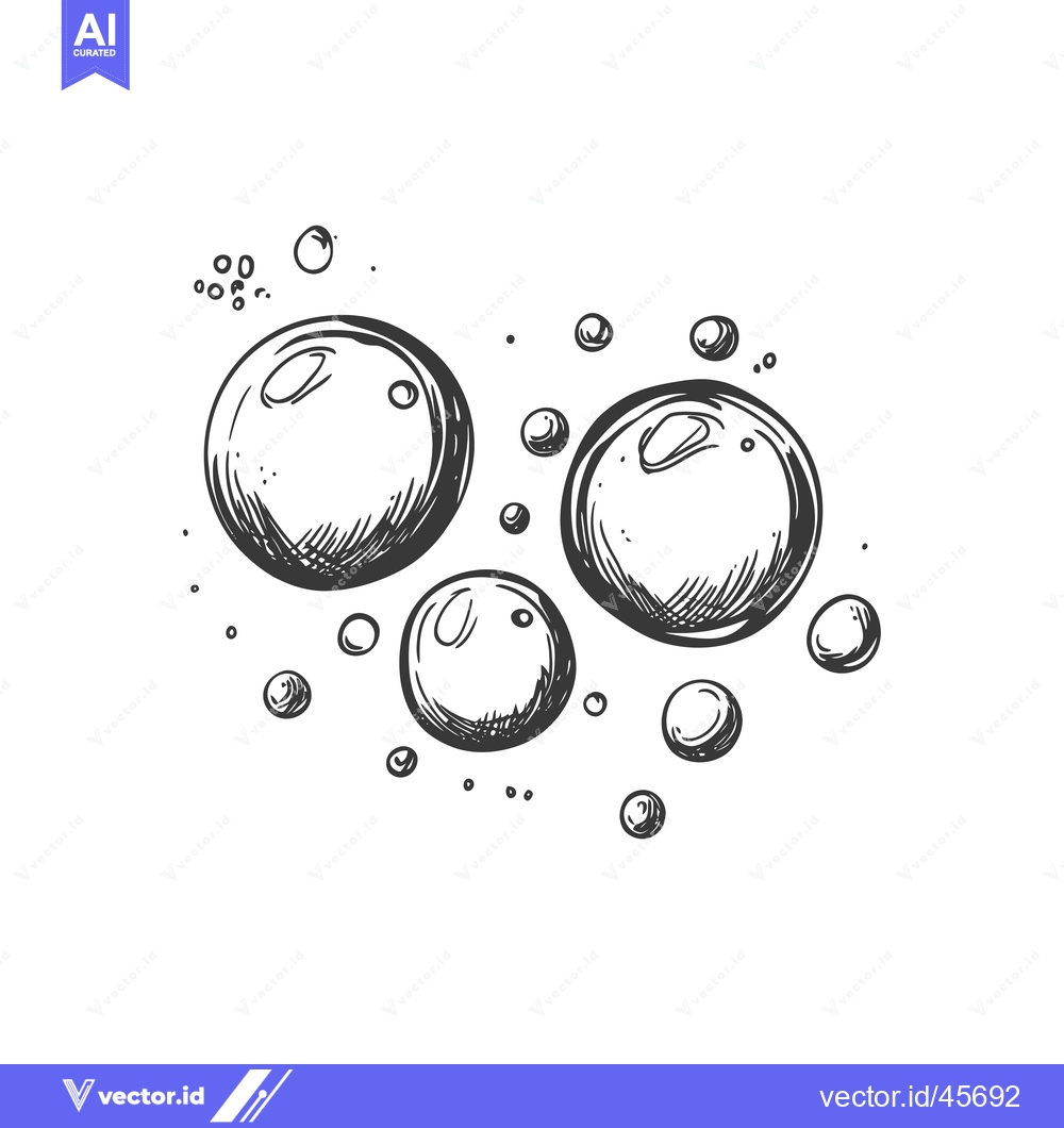 Premium Vector dari Hand-Drawn Illustration of Bubbles in Water