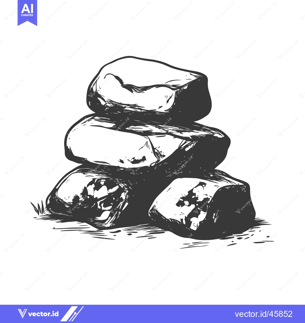 Premium Vector dari Hand-Drawn Illustration of Stacked Stones