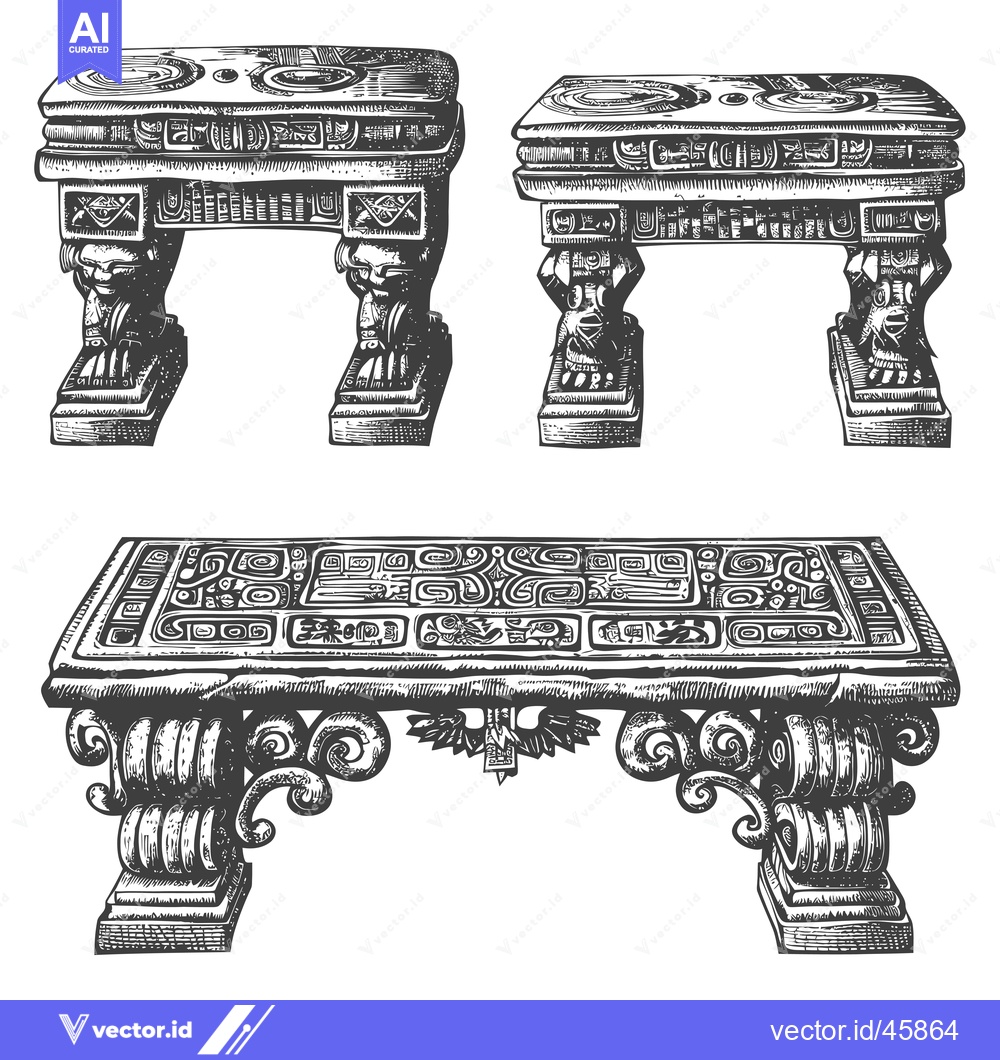Premium Vector dari Hand-Drawn Illustration of Three Ancient Stone Tables