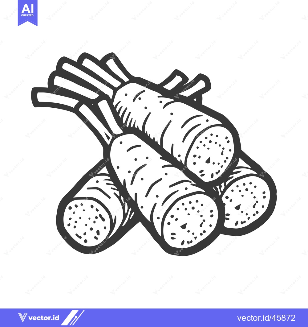 Premium Vector dari Hand-Drawn Illustration of Three Carrots