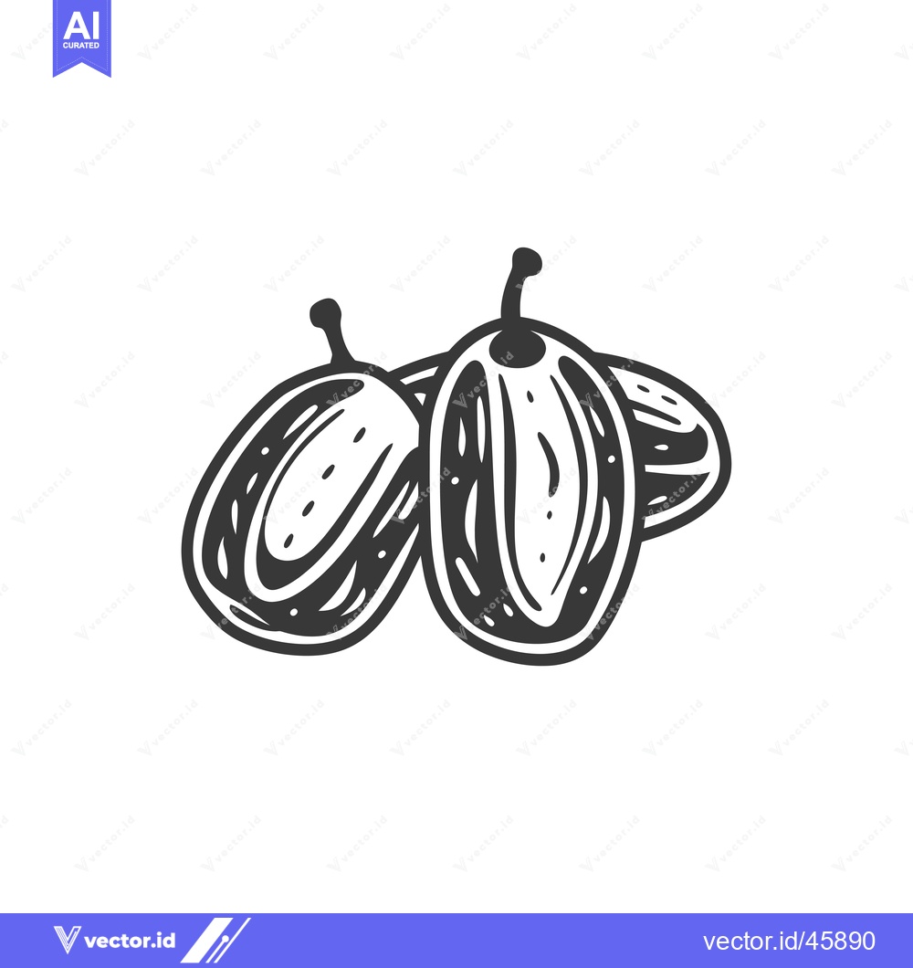 Premium Vector dari Hand-Drawn Illustration of Three Plums