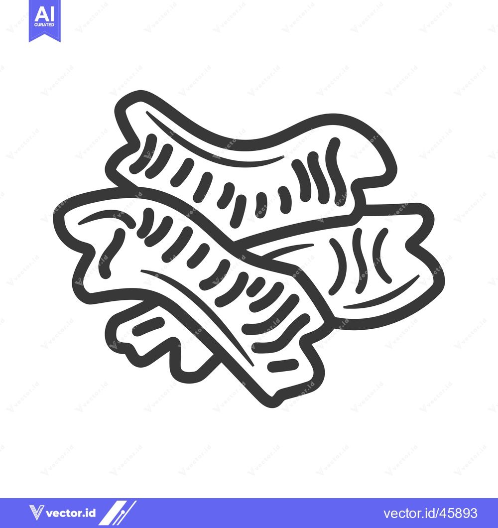Premium Vector of Hand-drawn illustration of three seaweed leaves