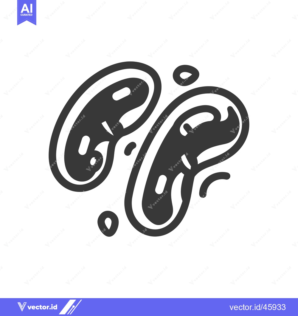 Premium Vector dari Hand-drawn Illustration of Two Kidney Beans with Outline