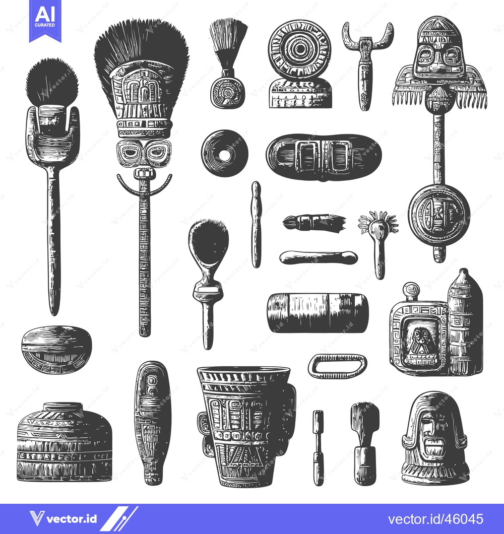 Premium Vector dari Hand-Drawn Illustrations of Ancient Artifacts and Tools