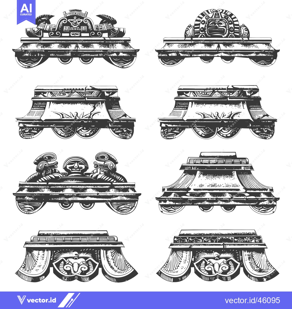 Premium Vector of Hand-Drawn Illustrations of Ornate Roof Finials