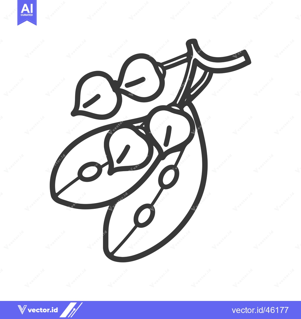 Premium Vector dari Hand-drawn Line Art Illustration of a Branch with Four Leaves