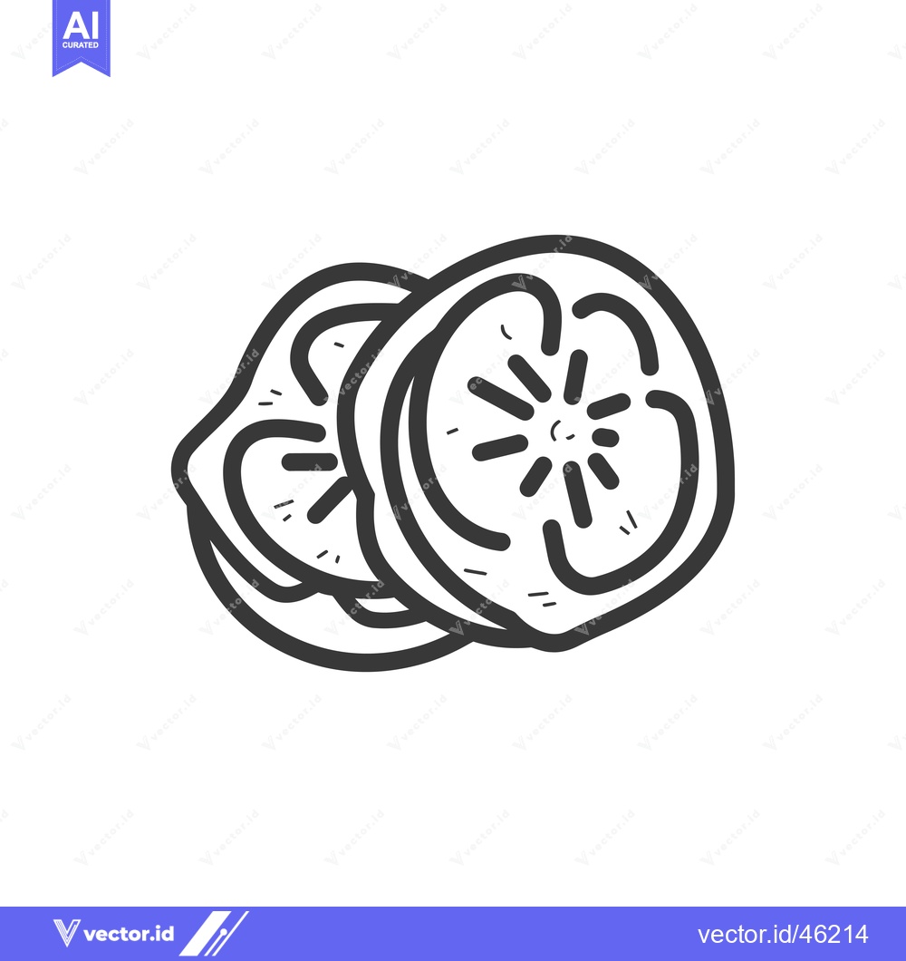 Premium Vector of Hand-drawn Line Art Illustration of Sliced Lemons