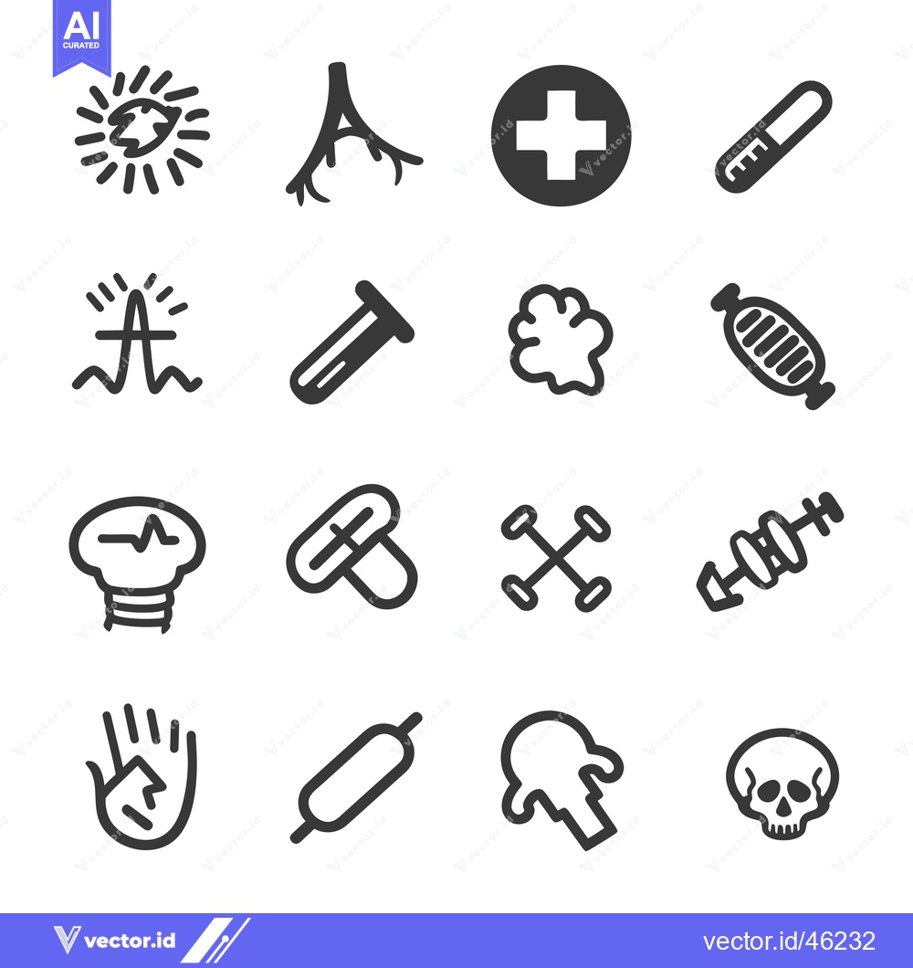 Premium Vector dari Hand-drawn Medical and Biological Icons Set