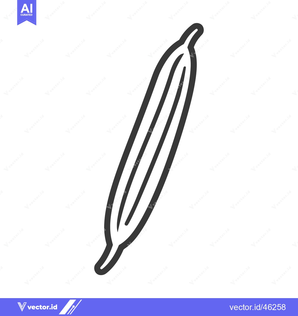 Premium Vector of Hand-drawn outline illustration of a cucumber