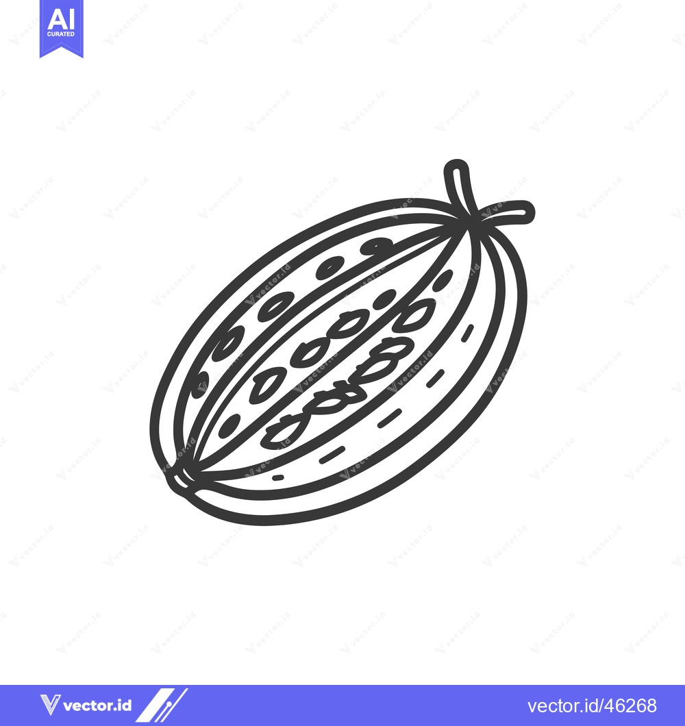 Premium Vector dari Hand-Drawn Outline Illustration of a Passion Fruit
