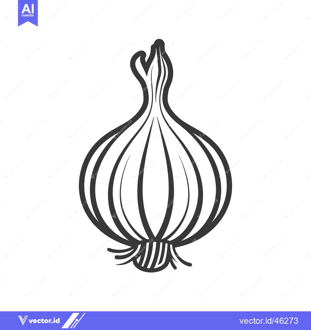 Premium Vector dari Hand-Drawn Outline Illustration of a Single Onion