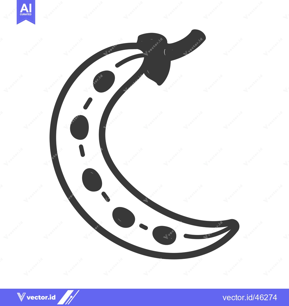 Premium Vector dari Hand-drawn outline illustration of a single pea pod