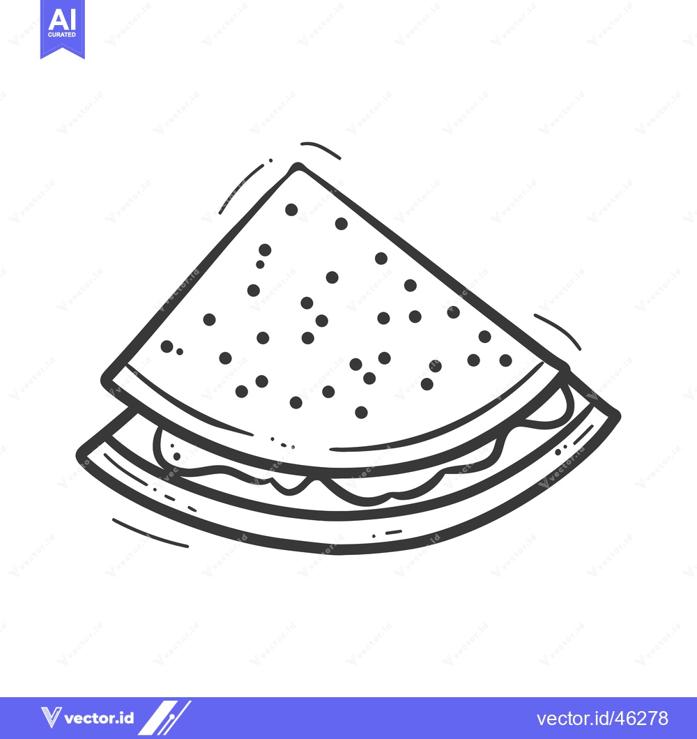 Premium Vector dari Hand-Drawn Outline Illustration of a Watermelon Slice