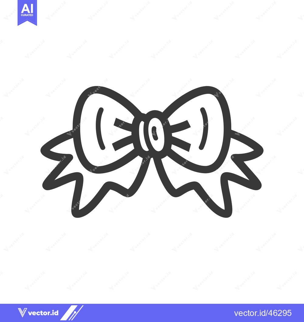Premium Vector dari Hand-drawn outline of a bow with a center circle