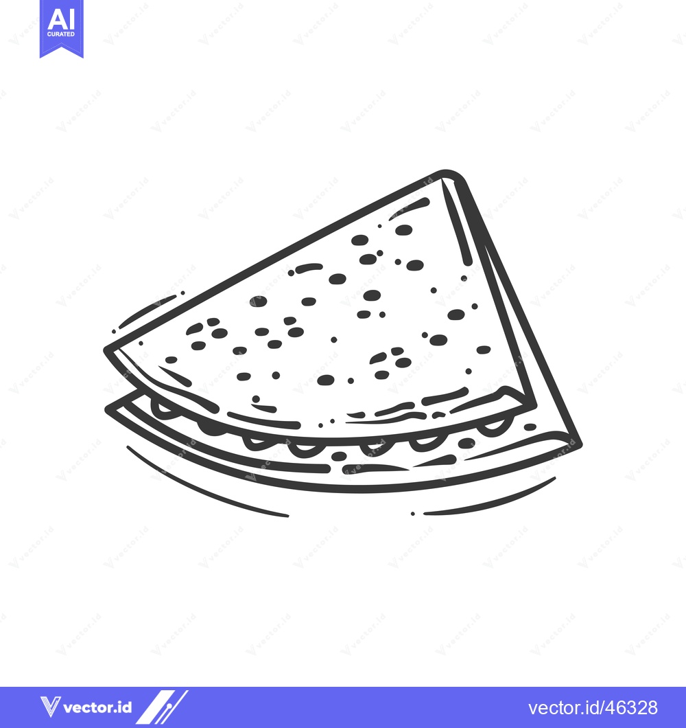 Premium Vector dari Hand-drawn outline of a watermelon slice