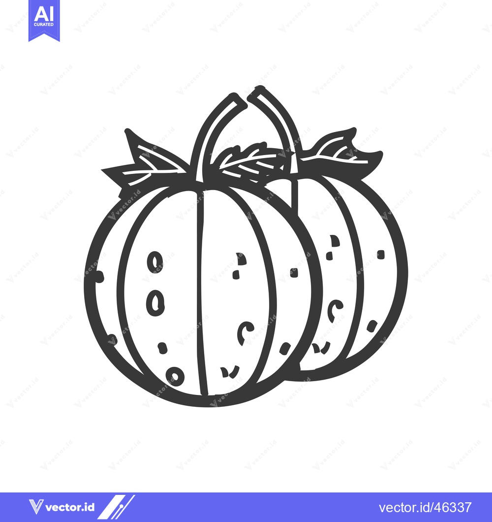 Premium Vector dari Hand-Drawn Outline of Two Tomatoes with Leaves