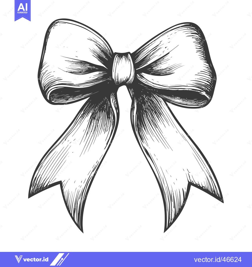 Premium Vector of Hand-Drawn Sketch of a Classic Bow