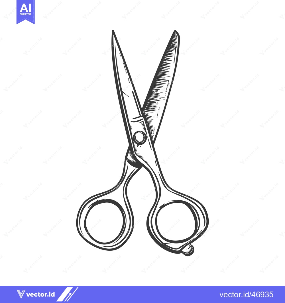 Premium Vector dari Hand-Drawn Sketch of a Pair of Scissors