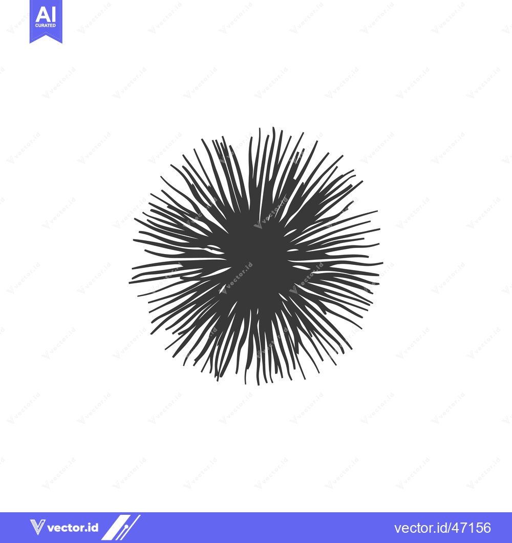 Premium Vector dari Hand-drawn sketch of a spiky, circular object