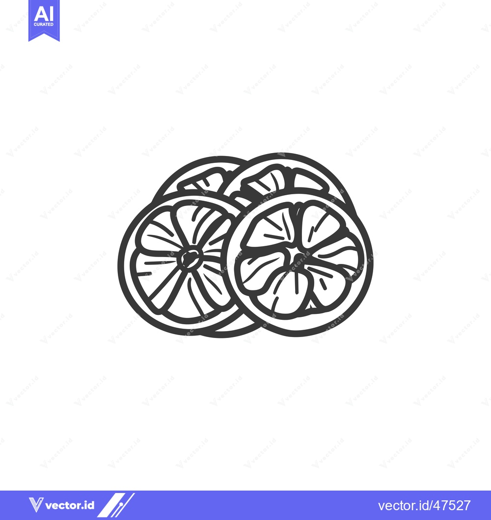 Premium Vector dari Hand-Drawn Sketch of Stacked Lemon Slices