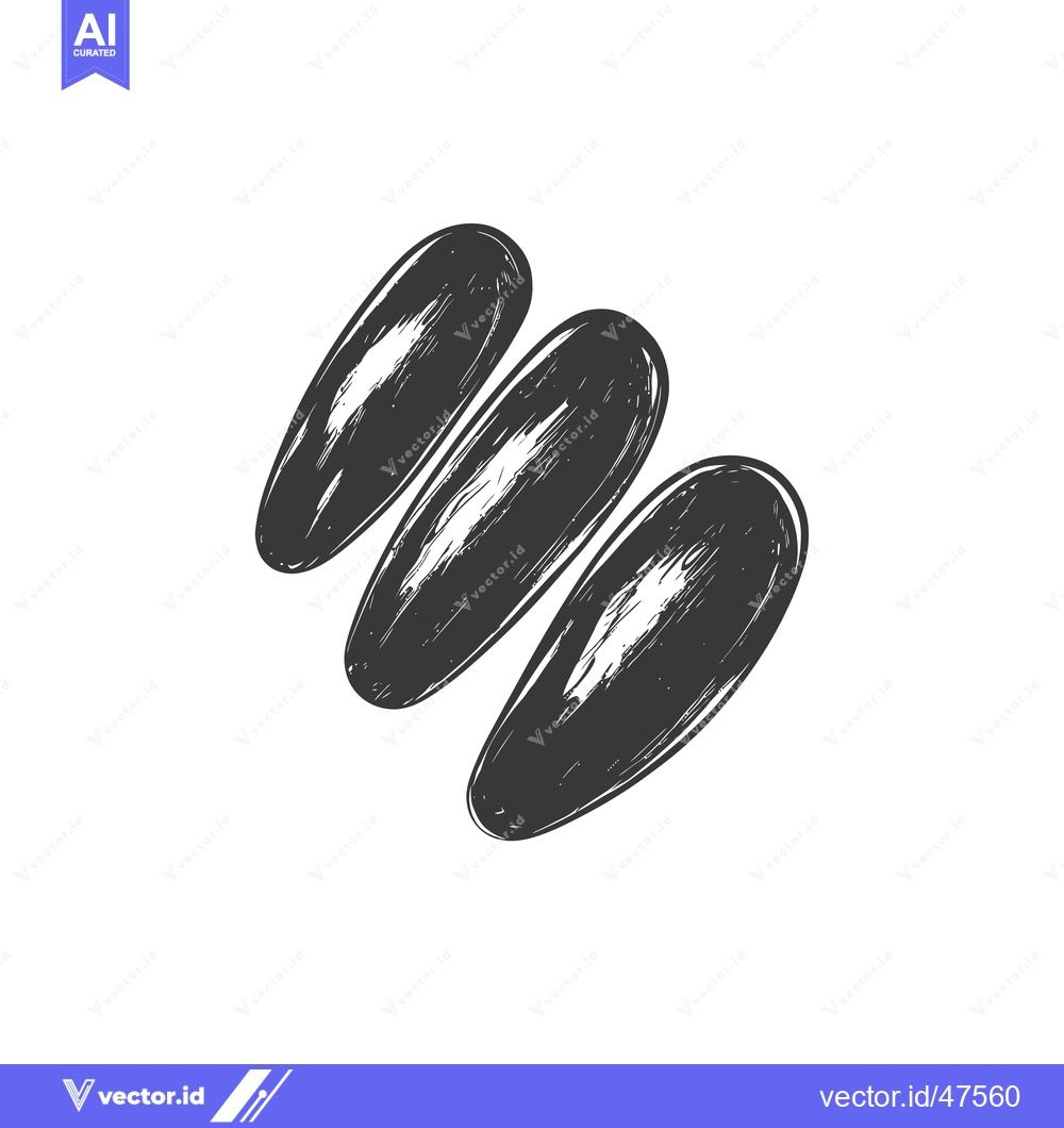 Premium Vector dari Hand-Drawn Sketch of Three Sunflower Seeds