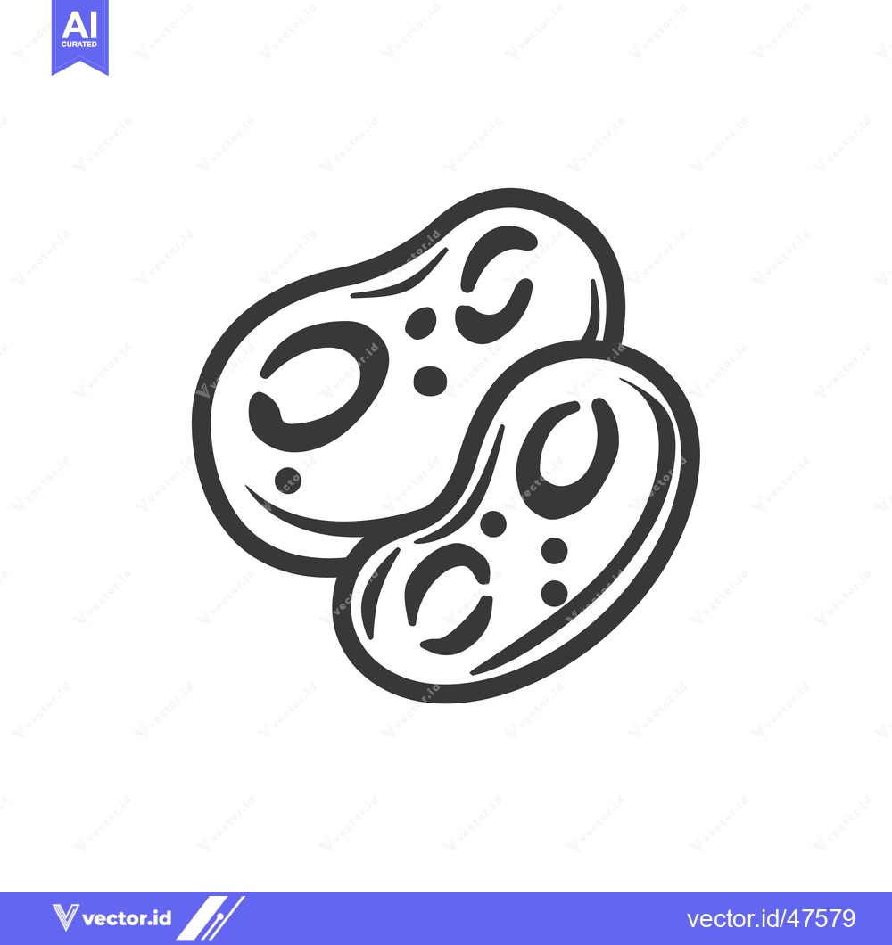 Premium Vector dari Hand-Drawn Sketch of Two Peanuts