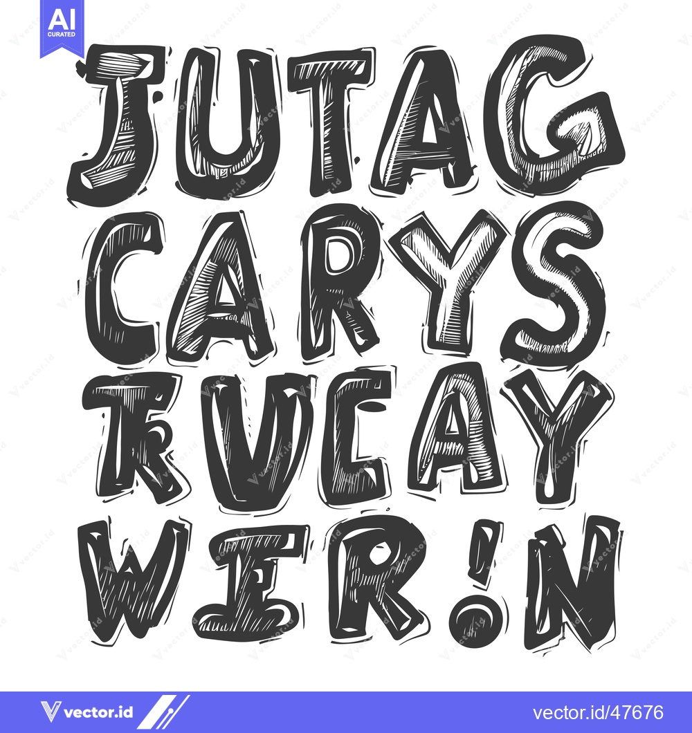 Premium Vector of Hand-drawn Text in Black Ink on a White Background