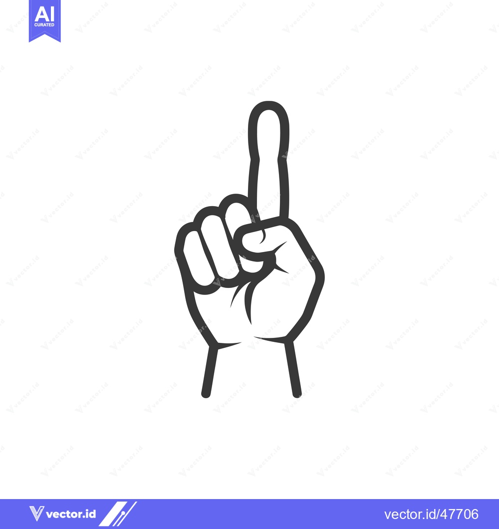 Premium Vector dari Hand Gesture with Index Finger Pointed Upward