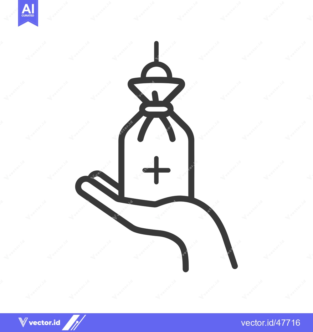 Premium Vector dari Hand Holding a Bag with a Plus Sign