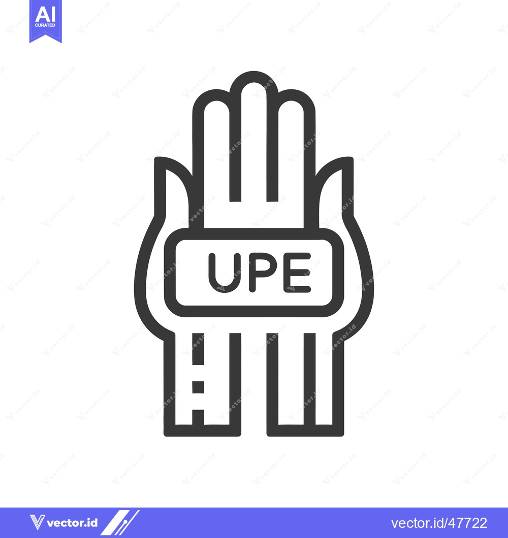 Premium Vector dari Hand Holding a Device with "UPE" Label