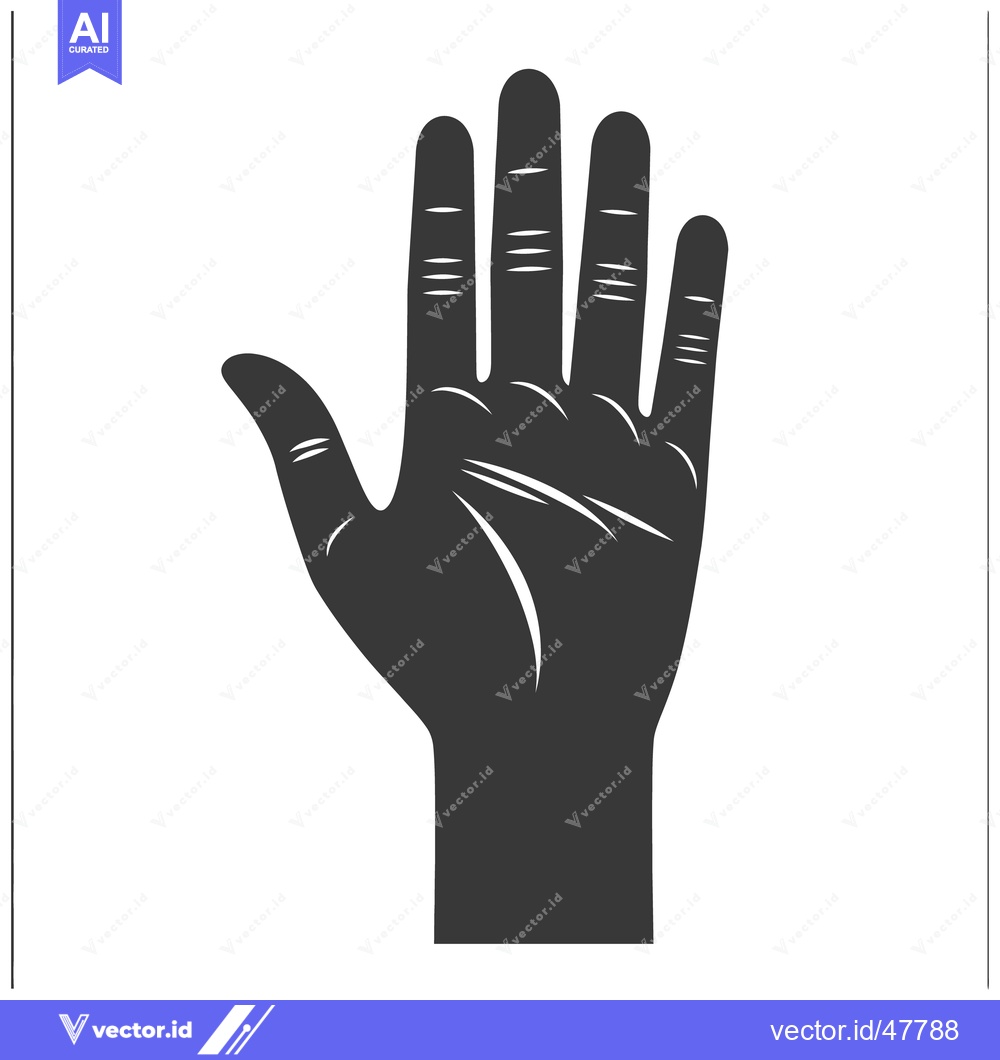 Premium Vector dari A graphic depiction shows a human hand with fingers extended