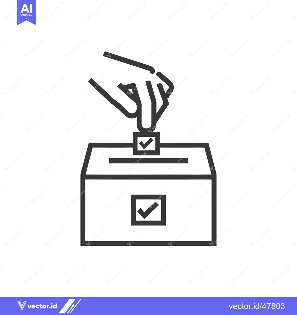 Premium Vector of Hand Putting Ballot in Voting Box with Checkmark