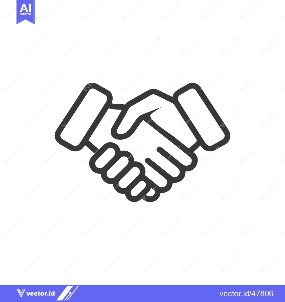 Premium Vector dari Bold Handshake Icon: Partnership, Agreement, and Collaboration Symbol