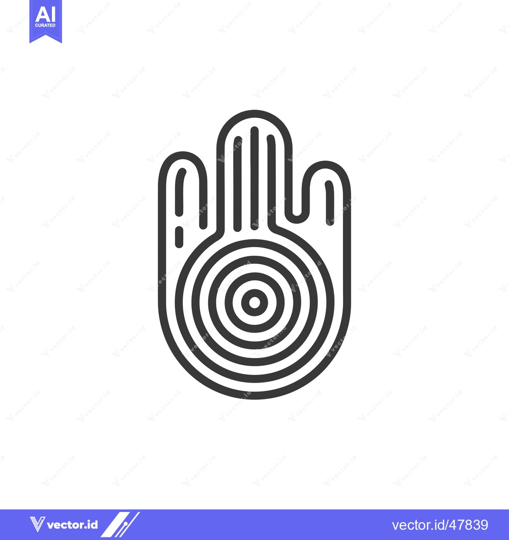 Premium Vector dari Hand with Concentric Circles Design