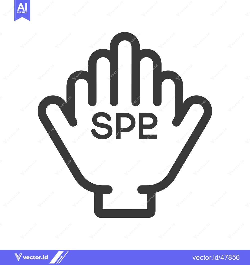 Premium Vector dari Hand with SPF Text Symbol