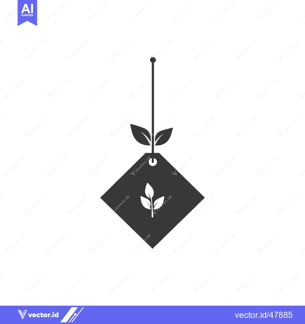 Premium Vector dari Hanging Tag with a Simple Leaf Design