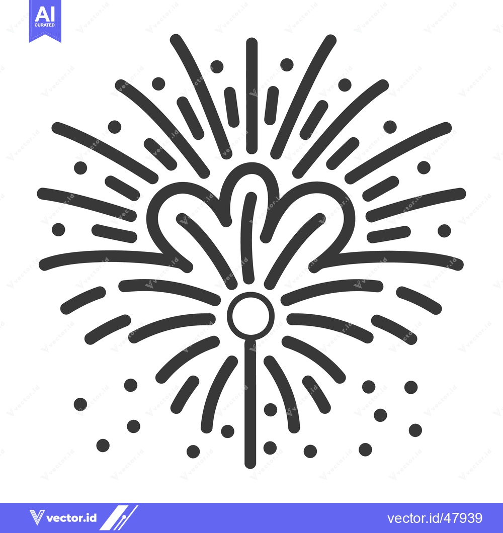 Premium Vector of A simple stylized illustration of a bursting firework in the sky