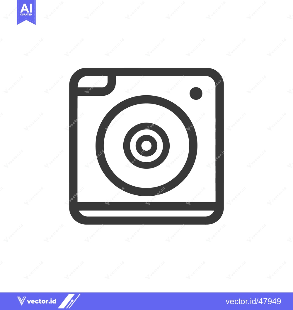Premium Vector of Minimalist Speaker Icon: Rounded Square with Concentric Circles and Co