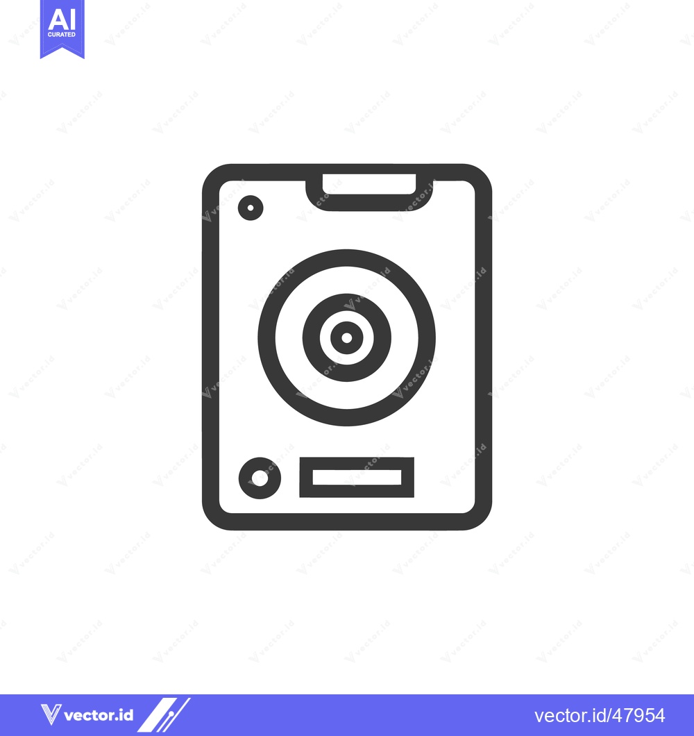 Premium Vector dari Minimalist Speaker Icon: Clean Lines, Modern Design, Audio Equipment S