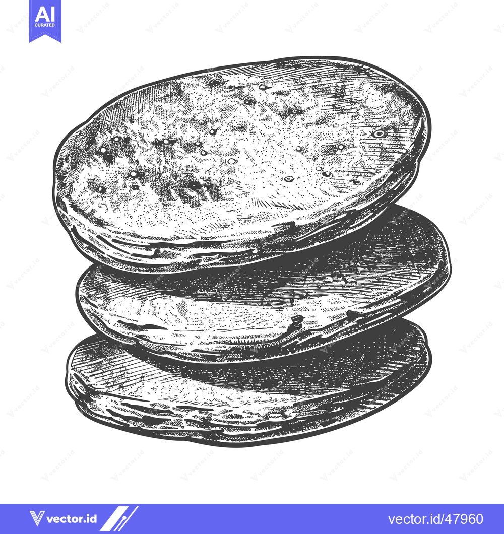 Premium Vector dari A Stack of Deliciously Drawn Pancakes