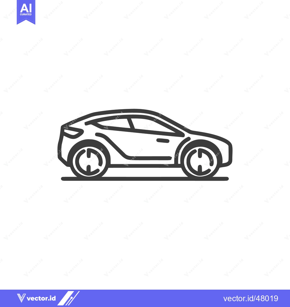 Premium Vector dari Sleek Car Outline: Modern Automotive Design in Minimalist Style